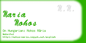 maria mohos business card